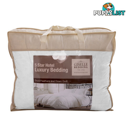 Duck Feather Down Quilt Queen White