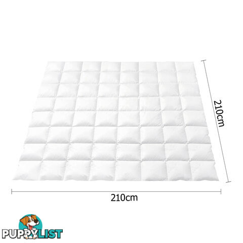 Duck Feather Down Quilt Queen White