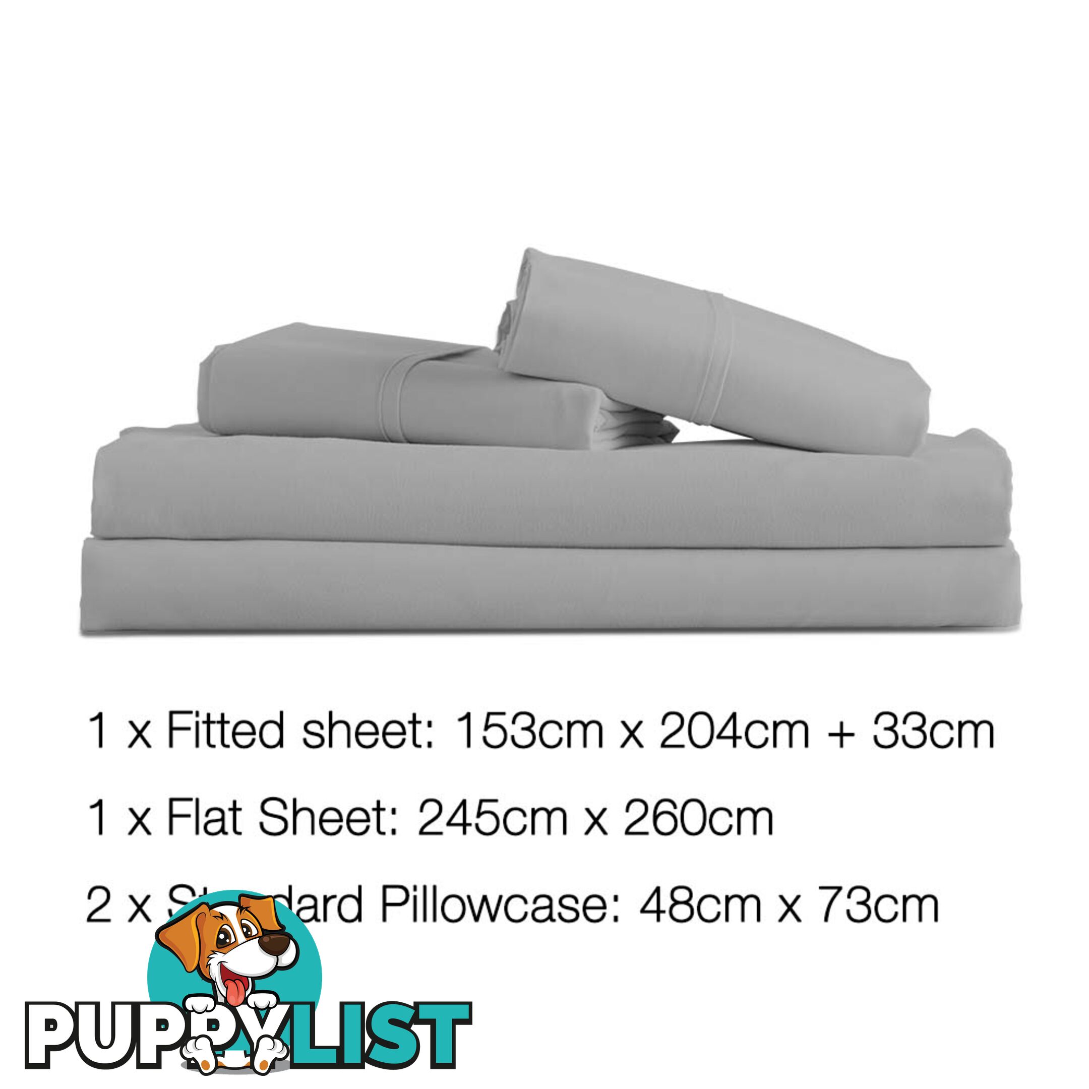 4 Piece Microfibre Sheet Set Queen _ÑÐ  Grey