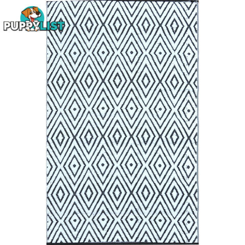 Diamond Reversable Rug Black & White 120x180cm