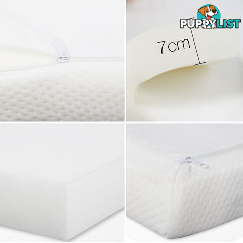 Visco Elastic Memory Foam Mattress Topper 7cm Single