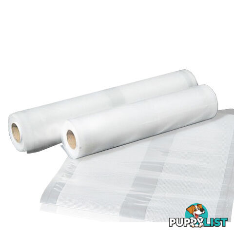 Set of 2 Vacuum Food Sealer Storage Roll 6m x 22cm