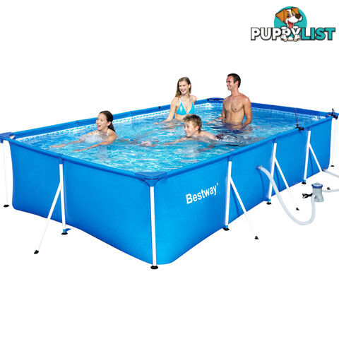 Bestway Steel Frame Above Ground Swimming Pool Blue