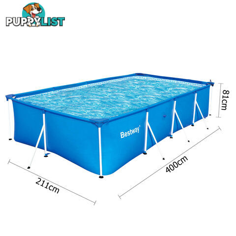 Bestway Steel Frame Above Ground Swimming Pool Blue