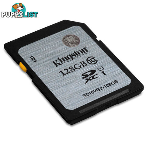 KINGSTON 128GB SDXC Class10 UHS-I 80MB/s Read Flash Card  Retail   (SD10VG2/128GBFR)