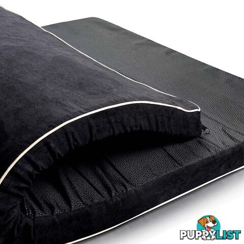 Pet Dog Anti Skid Sleep Memory Foam Mattress Bed Extra Large Black