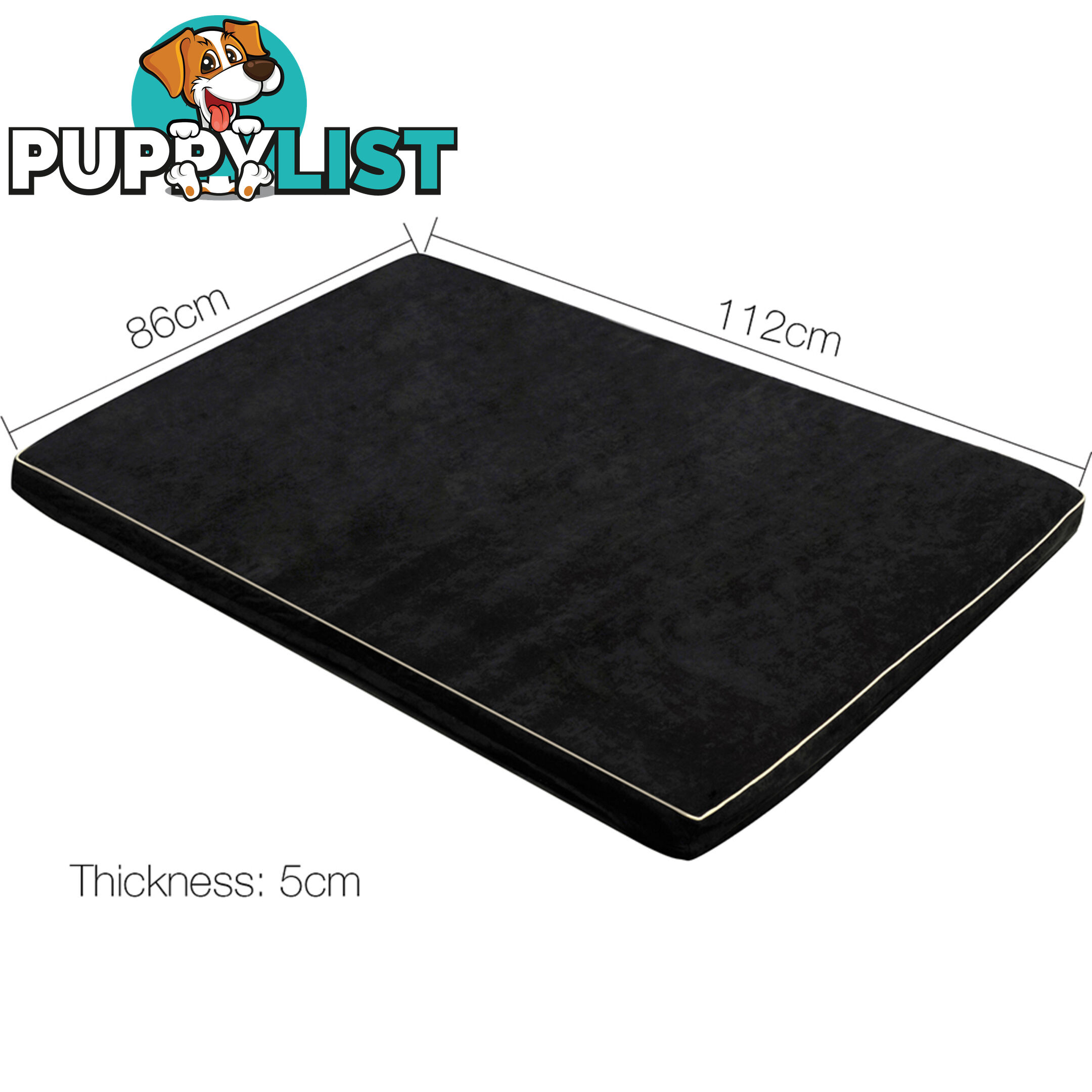 Pet Dog Anti Skid Sleep Memory Foam Mattress Bed Extra Large Black