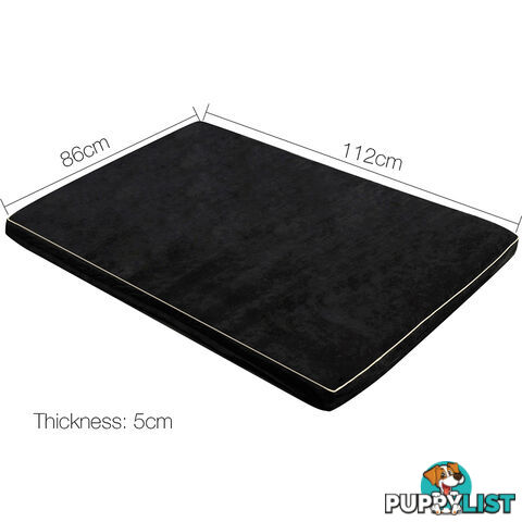 Pet Dog Anti Skid Sleep Memory Foam Mattress Bed Extra Large Black