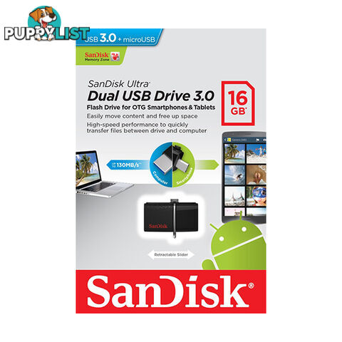 Sandisk SDDD2-016G OTG-16G Ultra Dual USB 3.0 Pen Drive