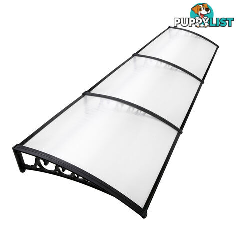 DIY Window Door Awning Cover Transparent 100 x 300cm