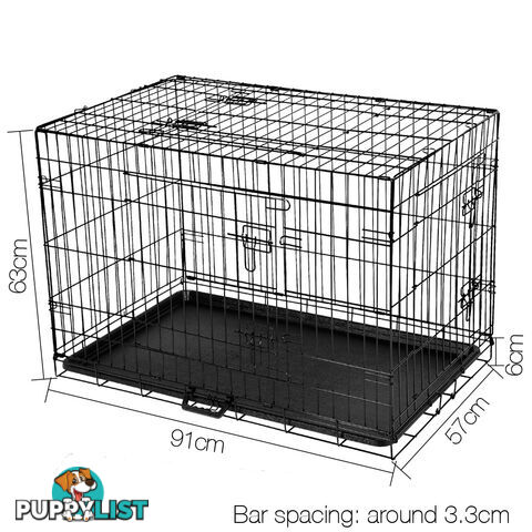 Metal Collapsible Dog Cage 36IN