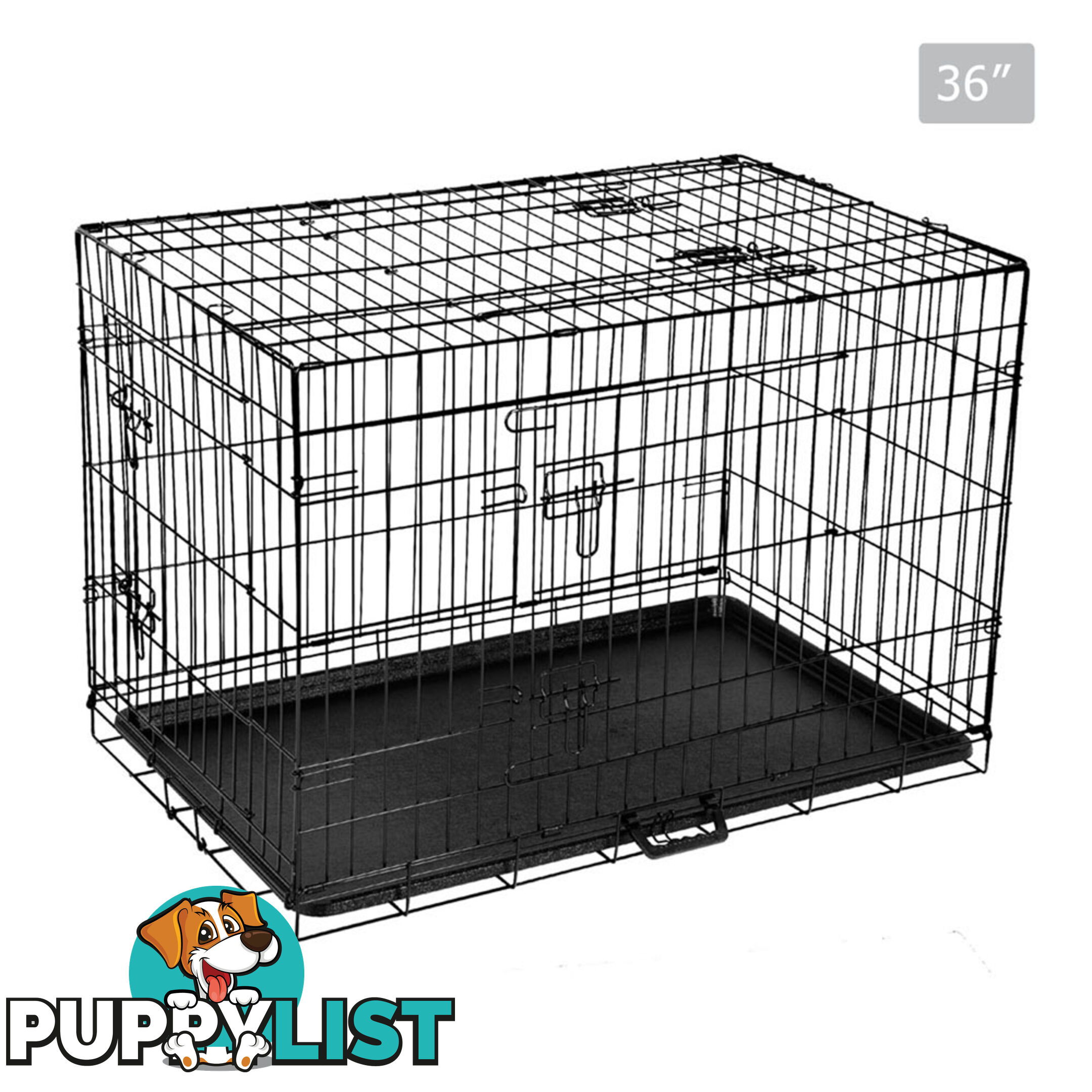 Metal Collapsible Dog Cage 36IN