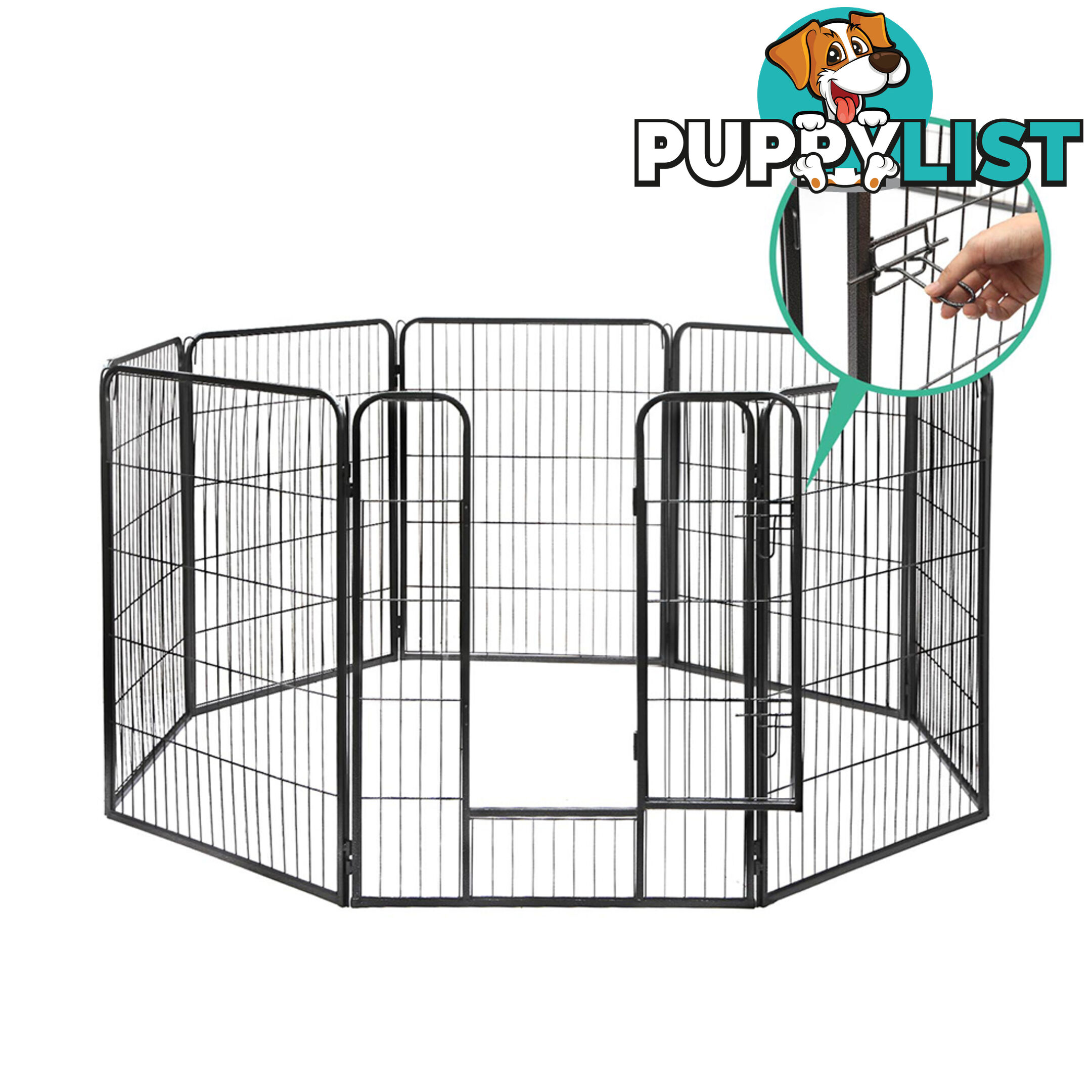 Adjustable 8 Panel Pet Playpen