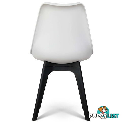 Set of 4 Replica Eames DSW PU Leather Chair White