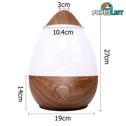 Ultrasonic Cool Mist Air Humidifier 2.3L Dark Wood