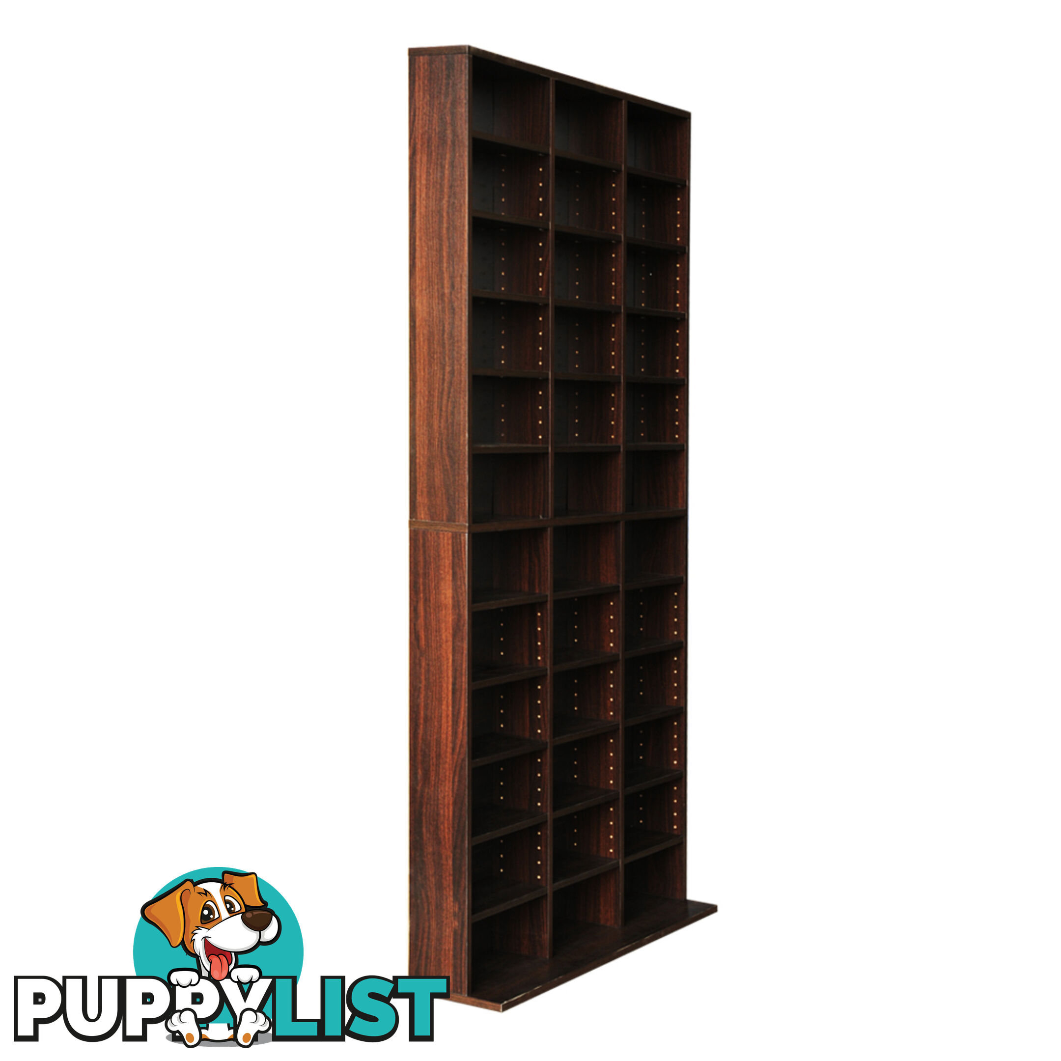 Adjustable CD DVD Book Storage Shelf Brown