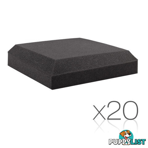 Set of 20 Studio Ceiling Acoustic Foam Charcoal