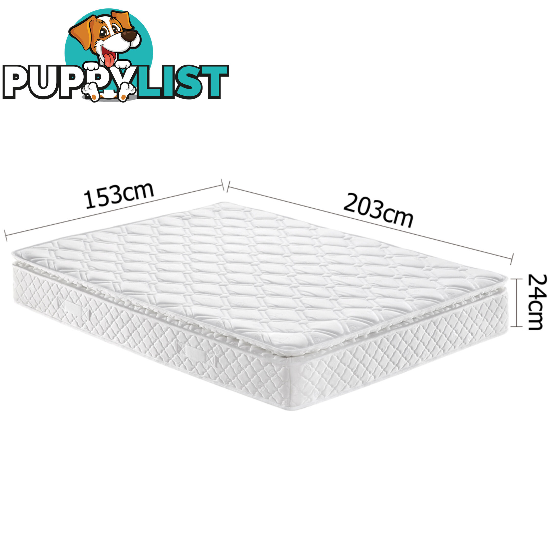 Pillow Top Pocket Spring Medium Firm Mattress Queen