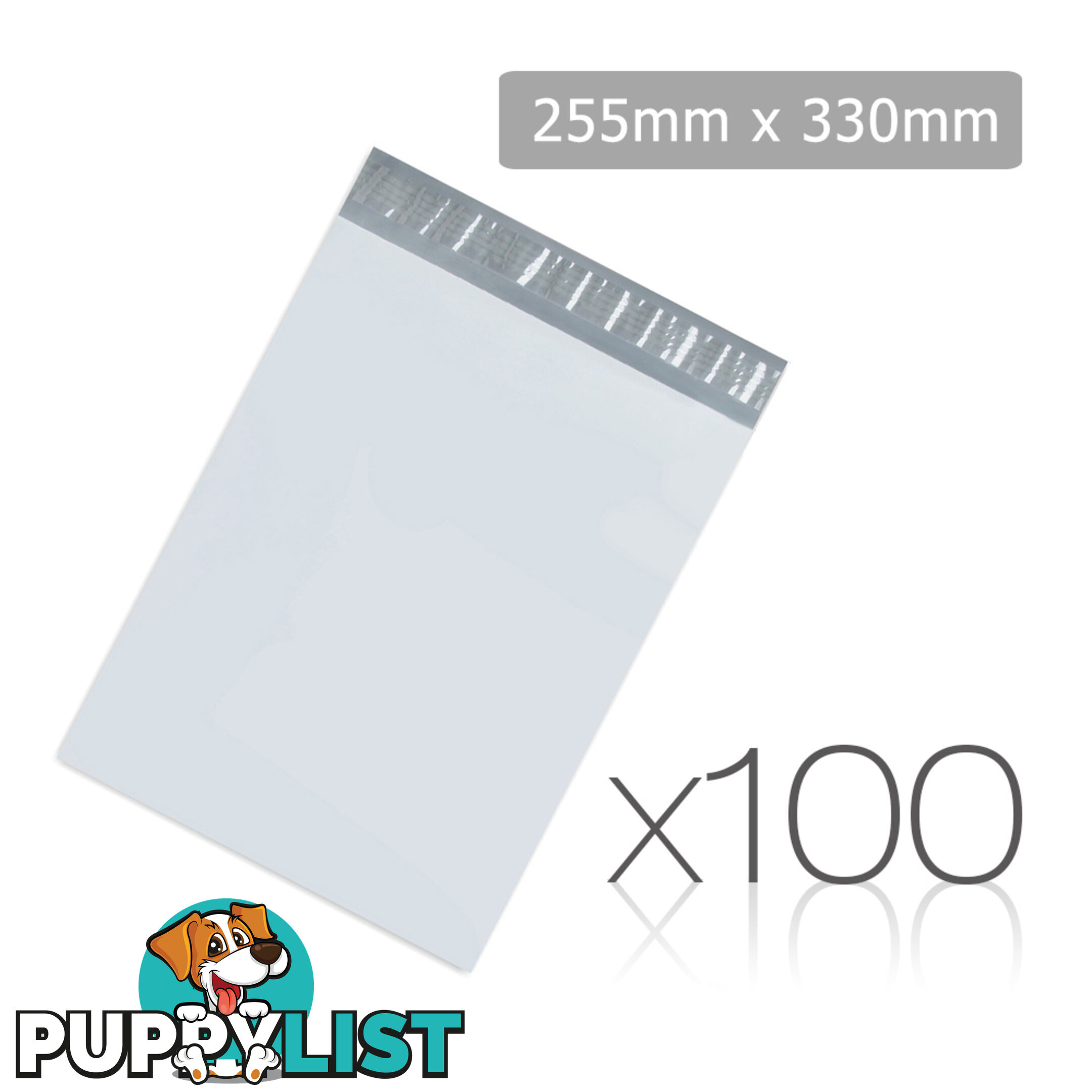 Set of 100 Poly Mailer Bags - 225 x 330mm