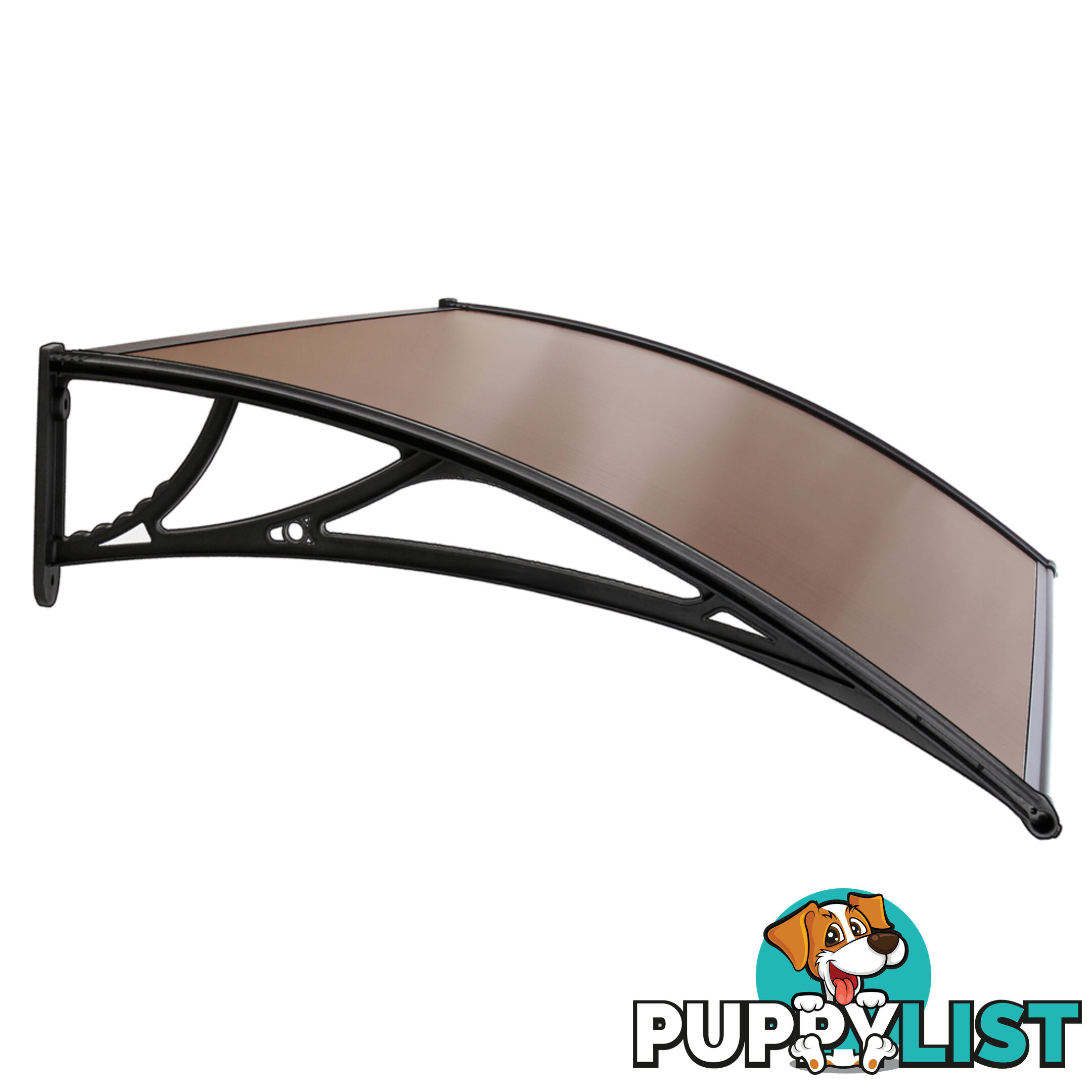 DIY Window Door Awning Cover Brown 100 x 200cm