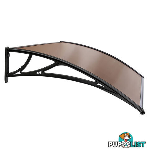 DIY Window Door Awning Cover Brown 100 x 200cm