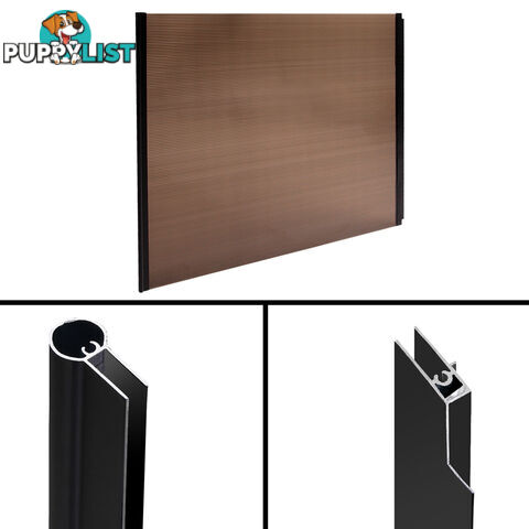 DIY Window Door Awning Cover Brown 100 x 200cm