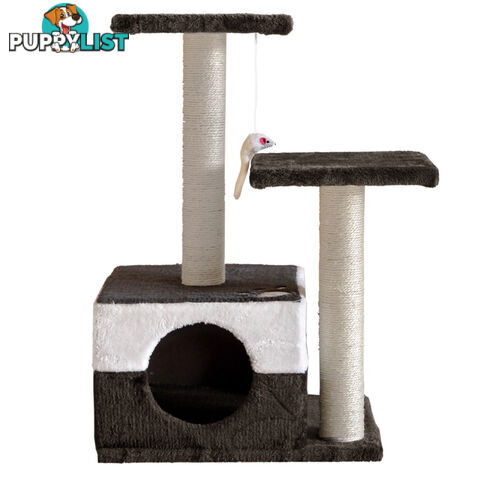 Cat Scratching Poles Post Furniture Tree 70cm White Dark Grey