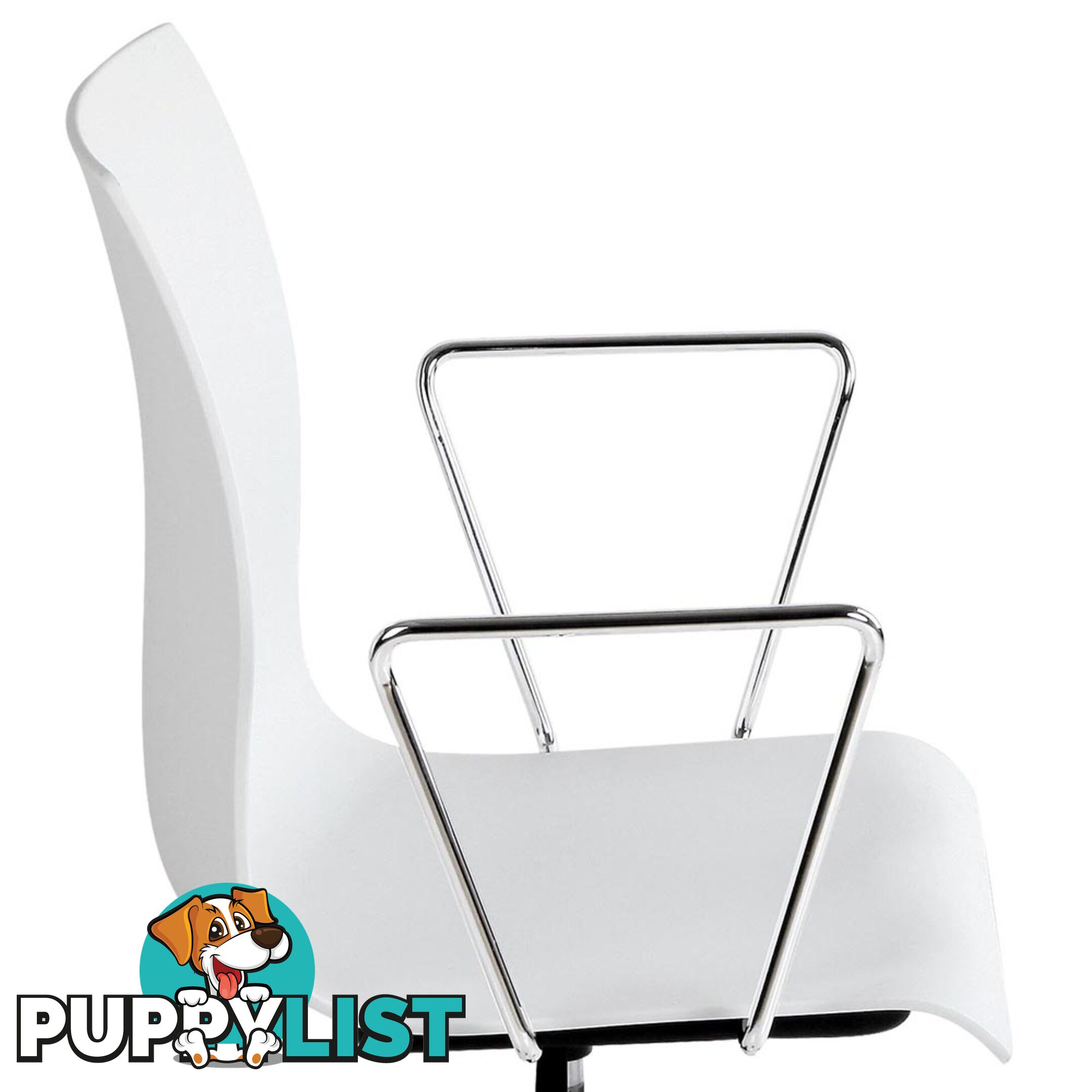 Modern Office Chair with Armrests White