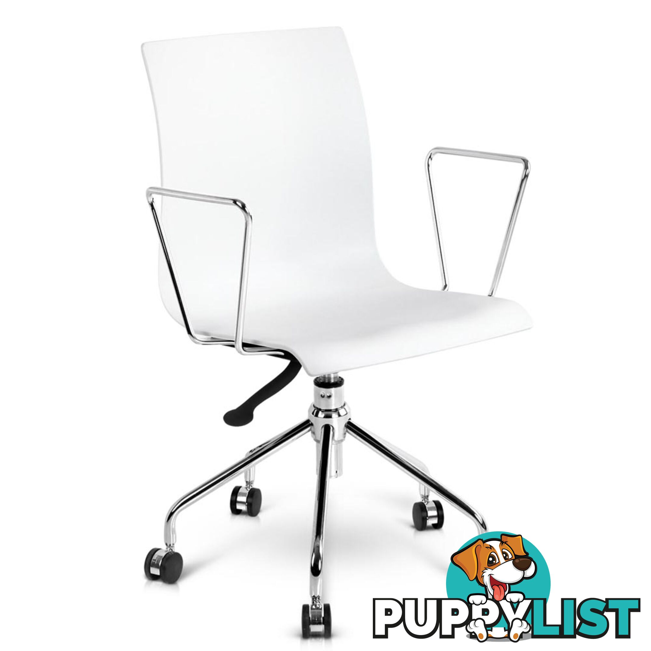 Modern Office Chair with Armrests White