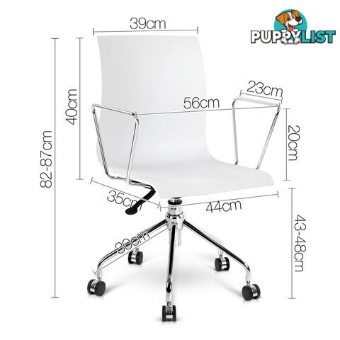 Modern Office Chair with Armrests White