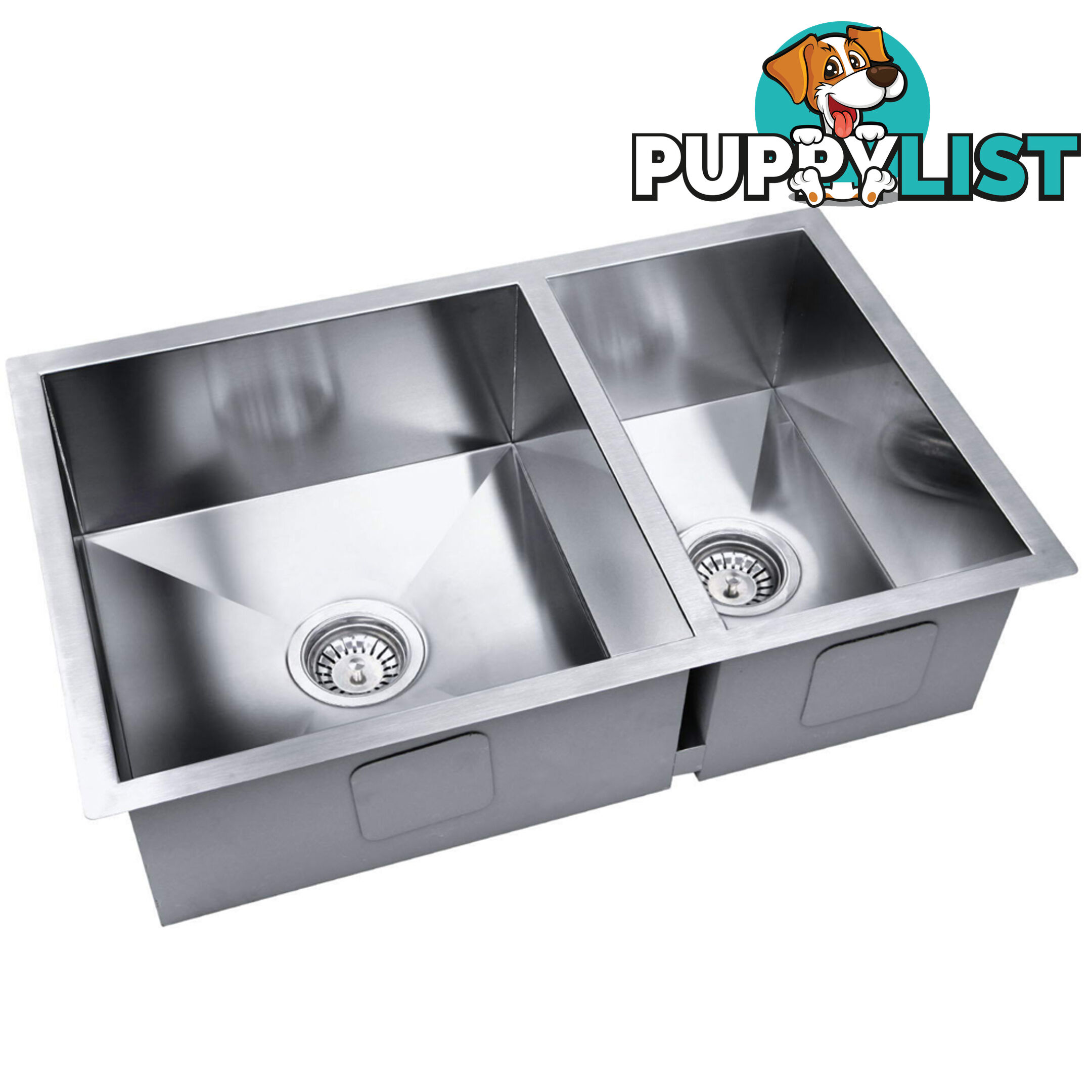 Stainless Steel Kitchen/Laundry Sink w/ Strainer Waste 715x450mm