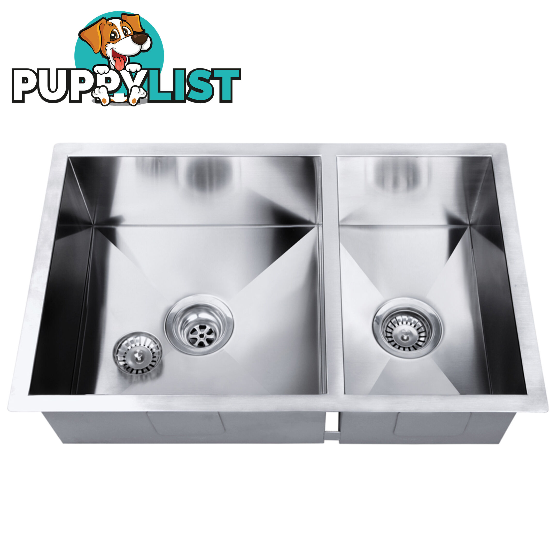 Stainless Steel Kitchen/Laundry Sink w/ Strainer Waste 715x450mm