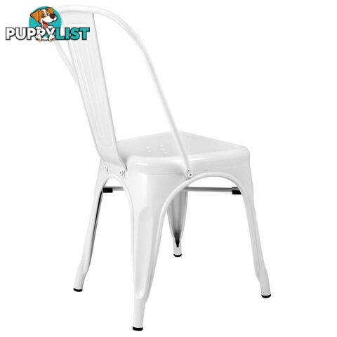 Set of 4 Replica Tolix Dining Metal Chair Gloss White