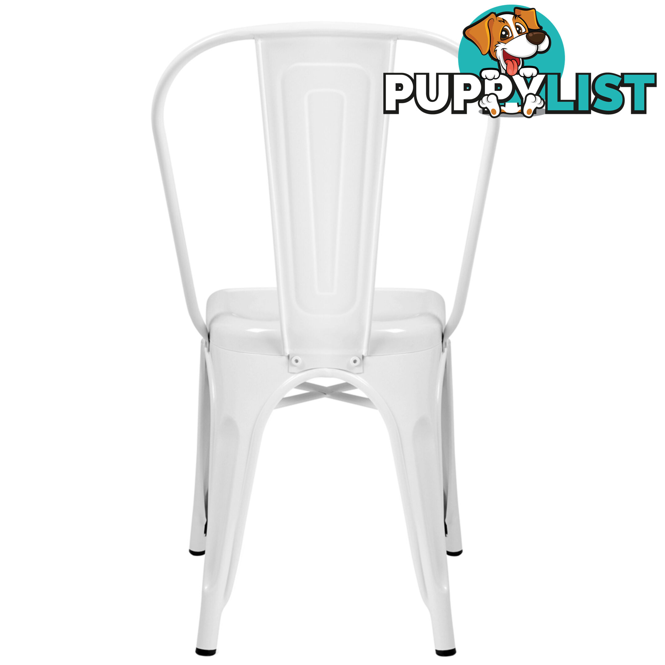 Set of 4 Replica Tolix Dining Metal Chair Gloss White