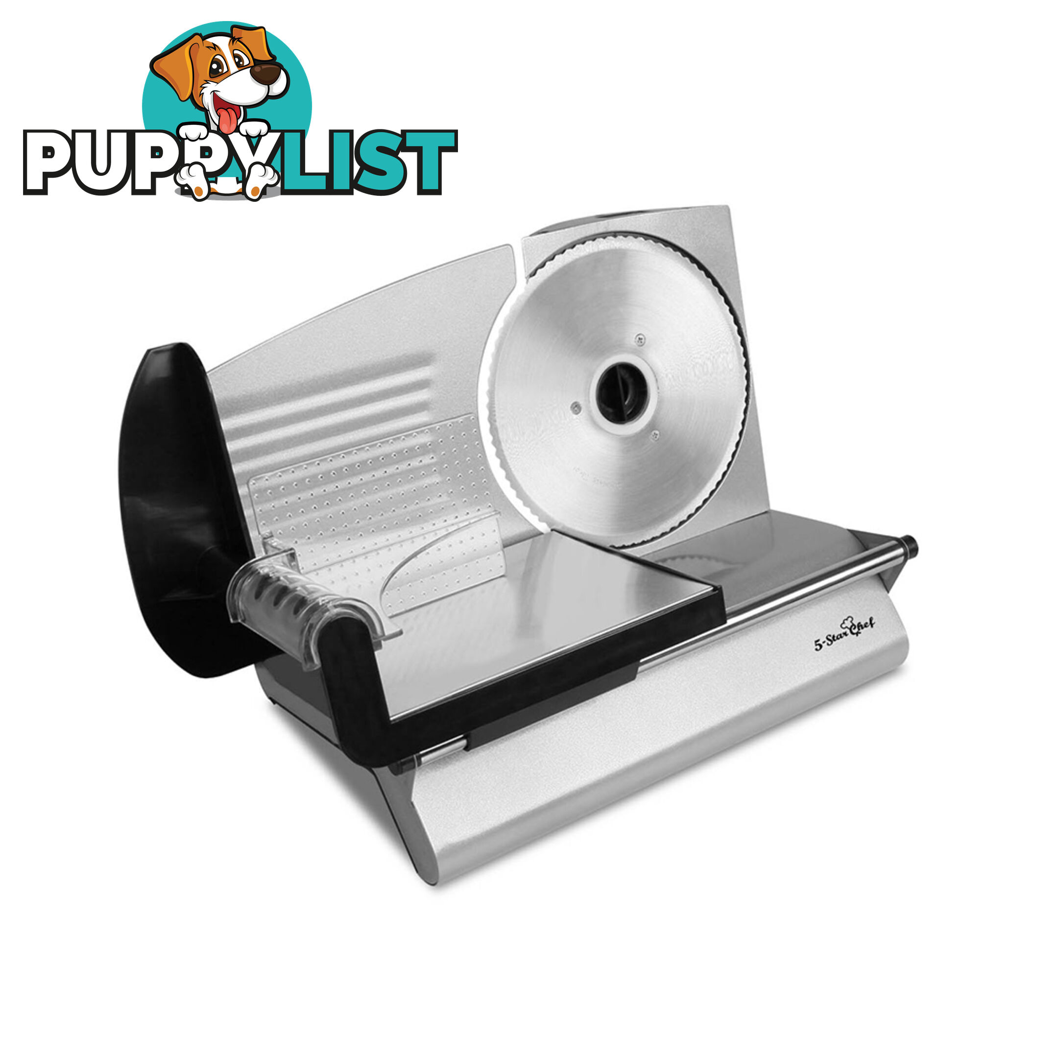 150W  Meat Slicer with Stainless Steel Blade - Silver