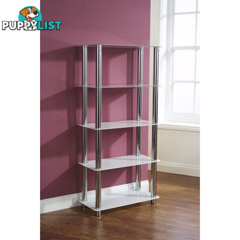 Amore 5 Tier Shelf Unit White