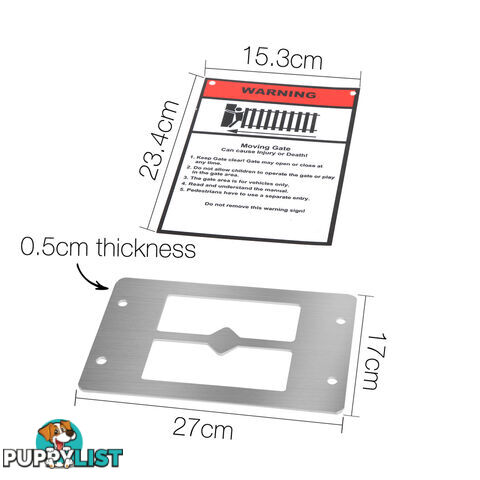 Automatic Sliding Gate Opener - 1800kg with 2 Remote Controls