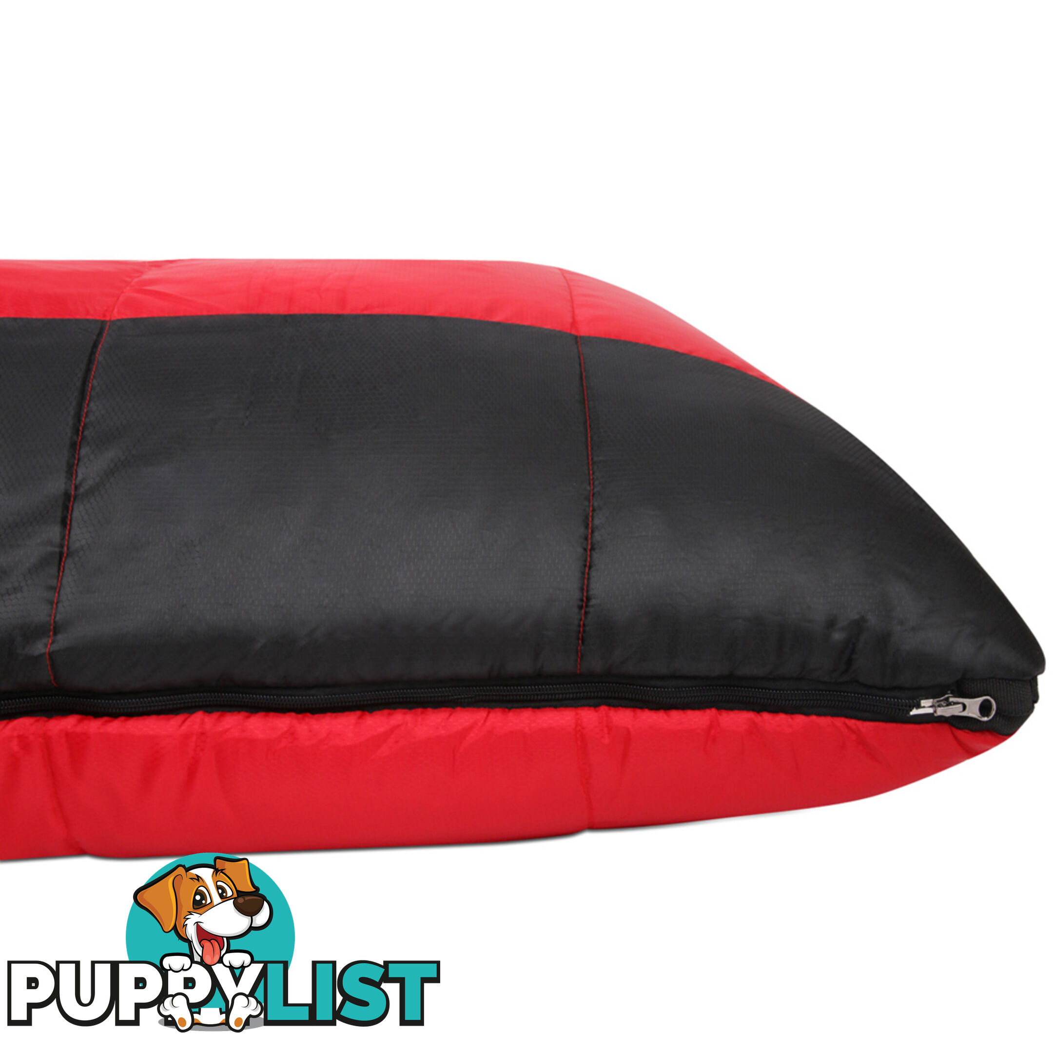 Camping Envelope Sleeping Bag Single Red Black