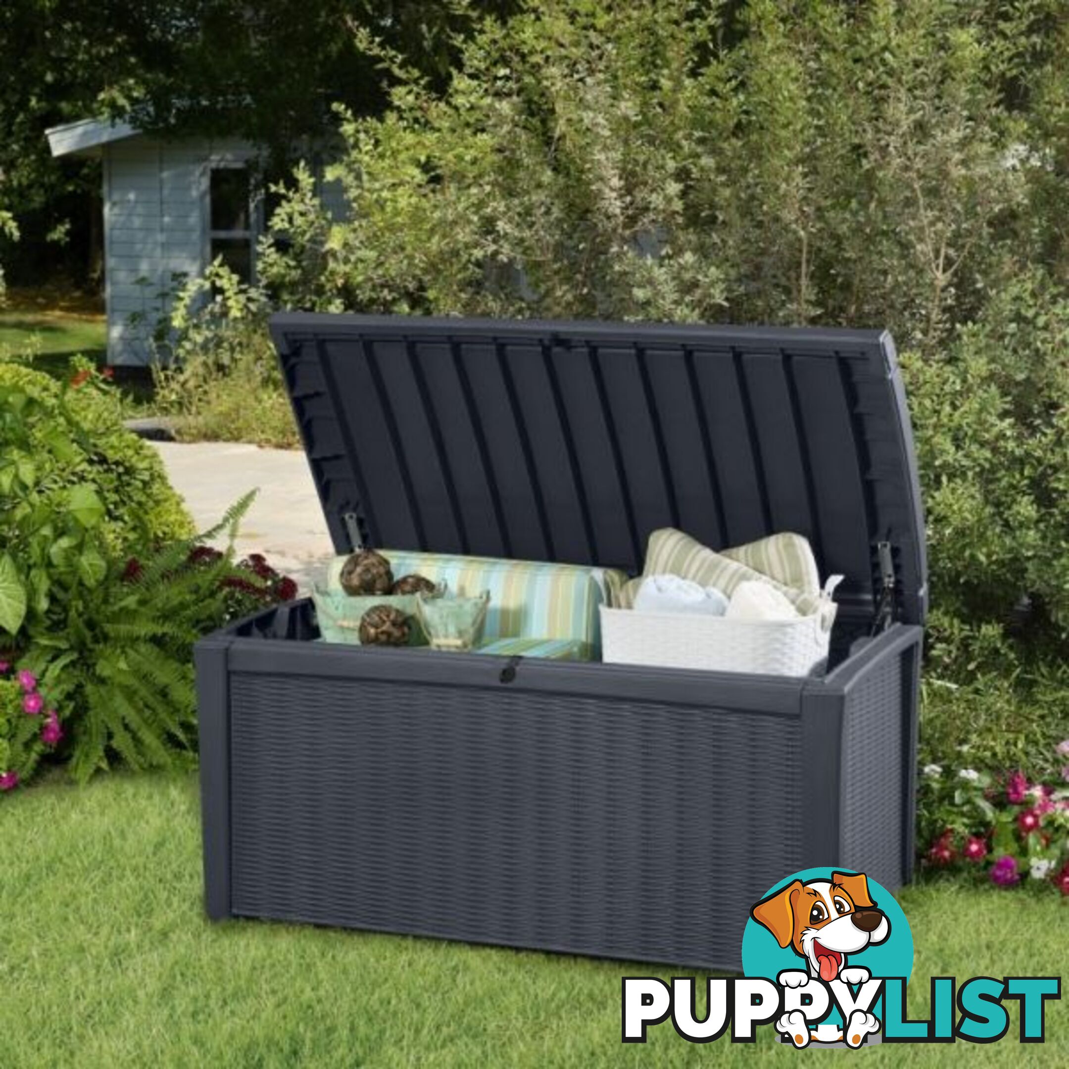 Keter Borneo Outdoor Garden Storage Box Grey