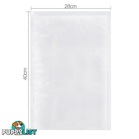 300 Food Sealer Bags: 28 x 40cm