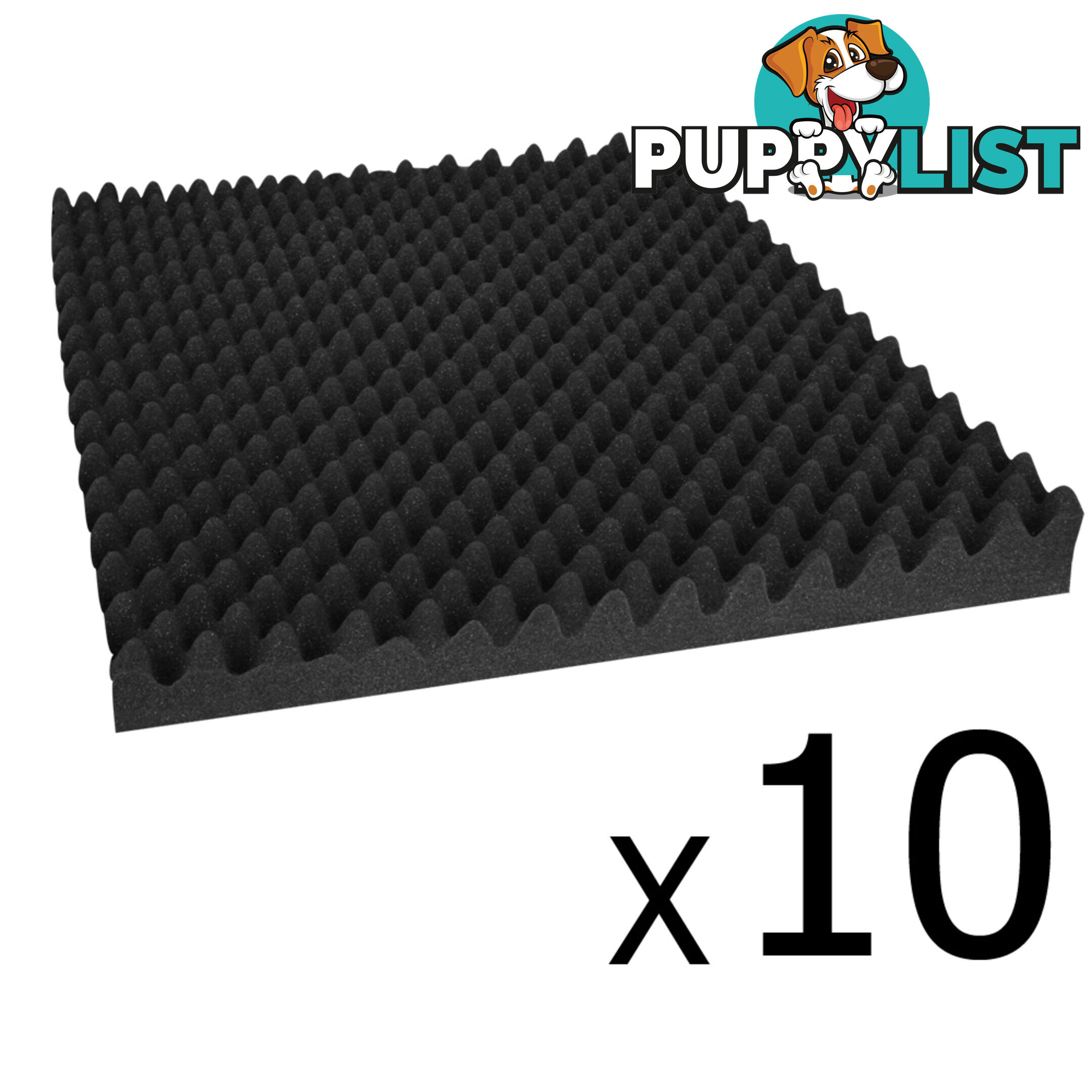 Studio 10 Eggshell Acoustic Foam Black 50 x 50cm