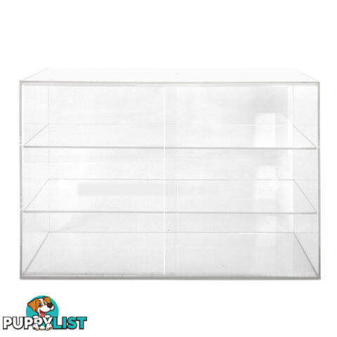 3 Tier Clear Acrylic Display Cabinet with Sliding Door