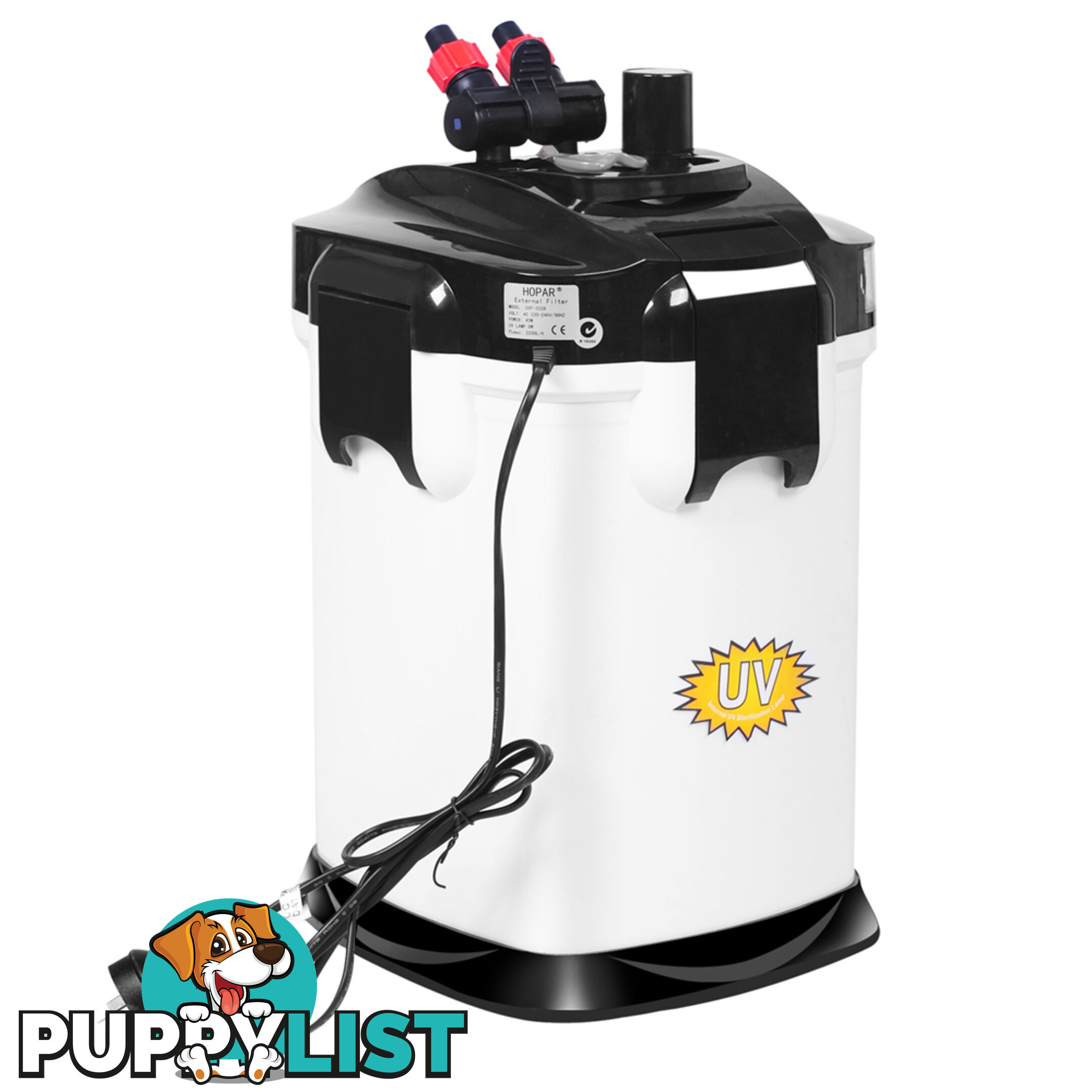 Aquarium Fish Tank External Canister Filter 2200LPH White