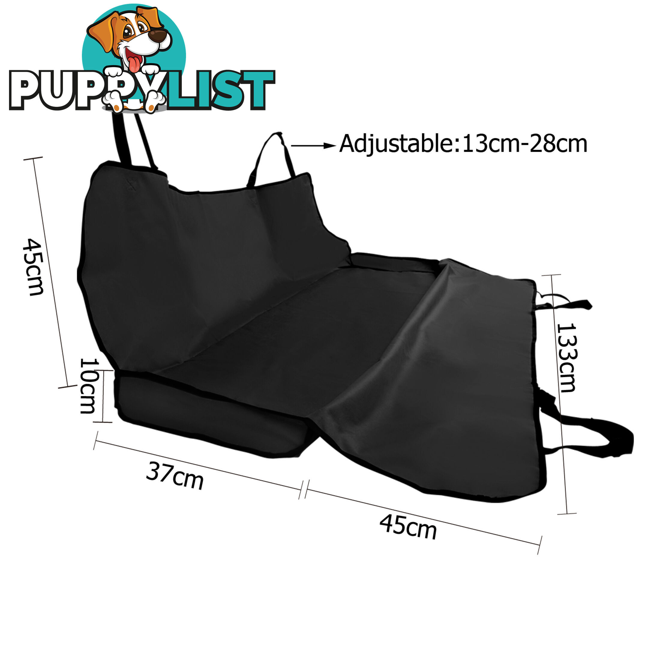 Pet Car Back Seat Cover Protector Hammock Black