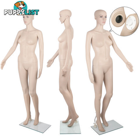 Full Body Female Mannequin Cloth Display Tailor Dressmaker Skin Tone 175cm