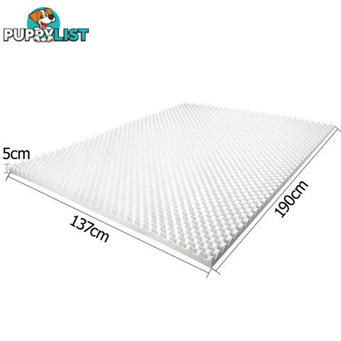 Deluxe Egg Crate Mattress Topper 5 cm Underlay Protector Double