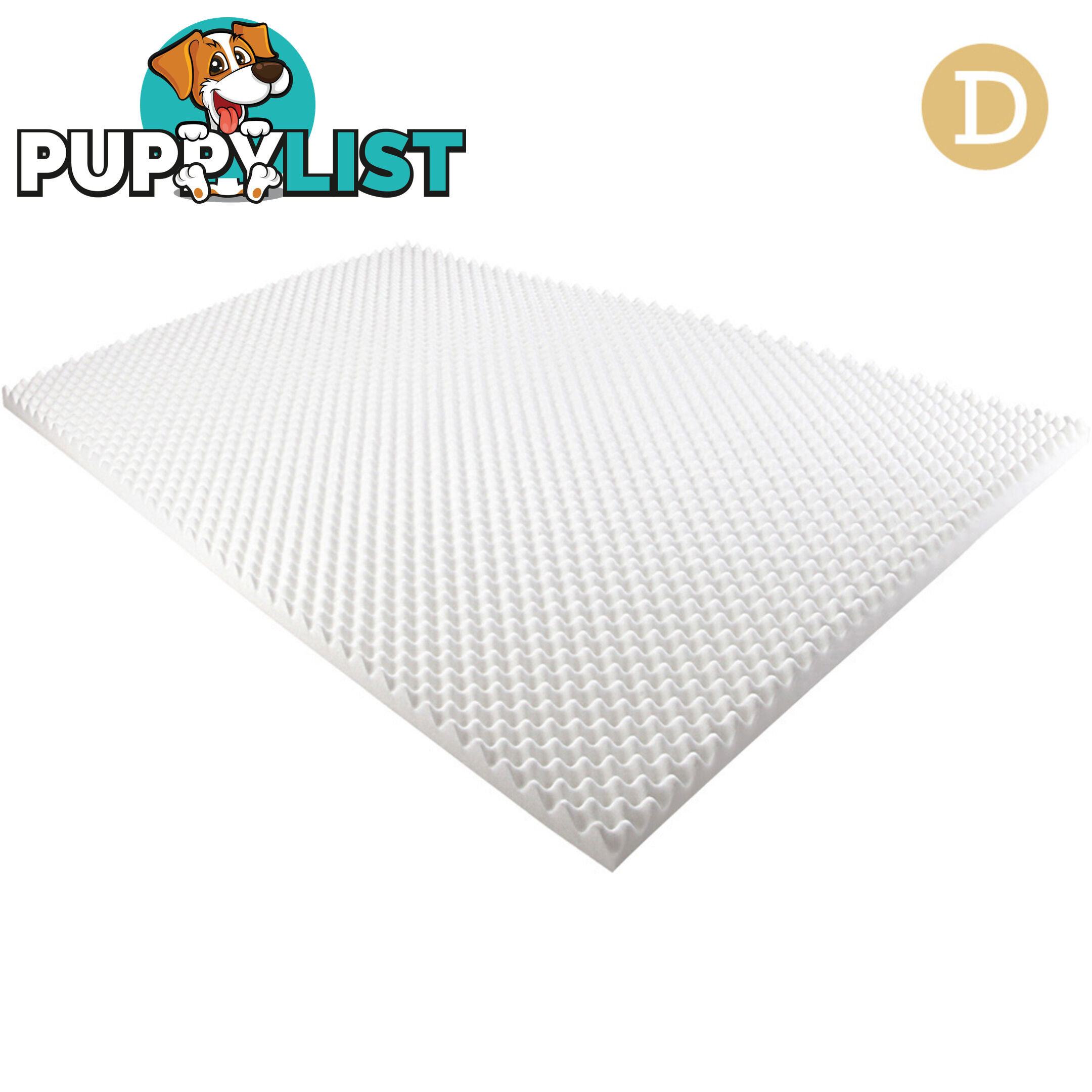 Deluxe Egg Crate Mattress Topper 5 cm Underlay Protector Double