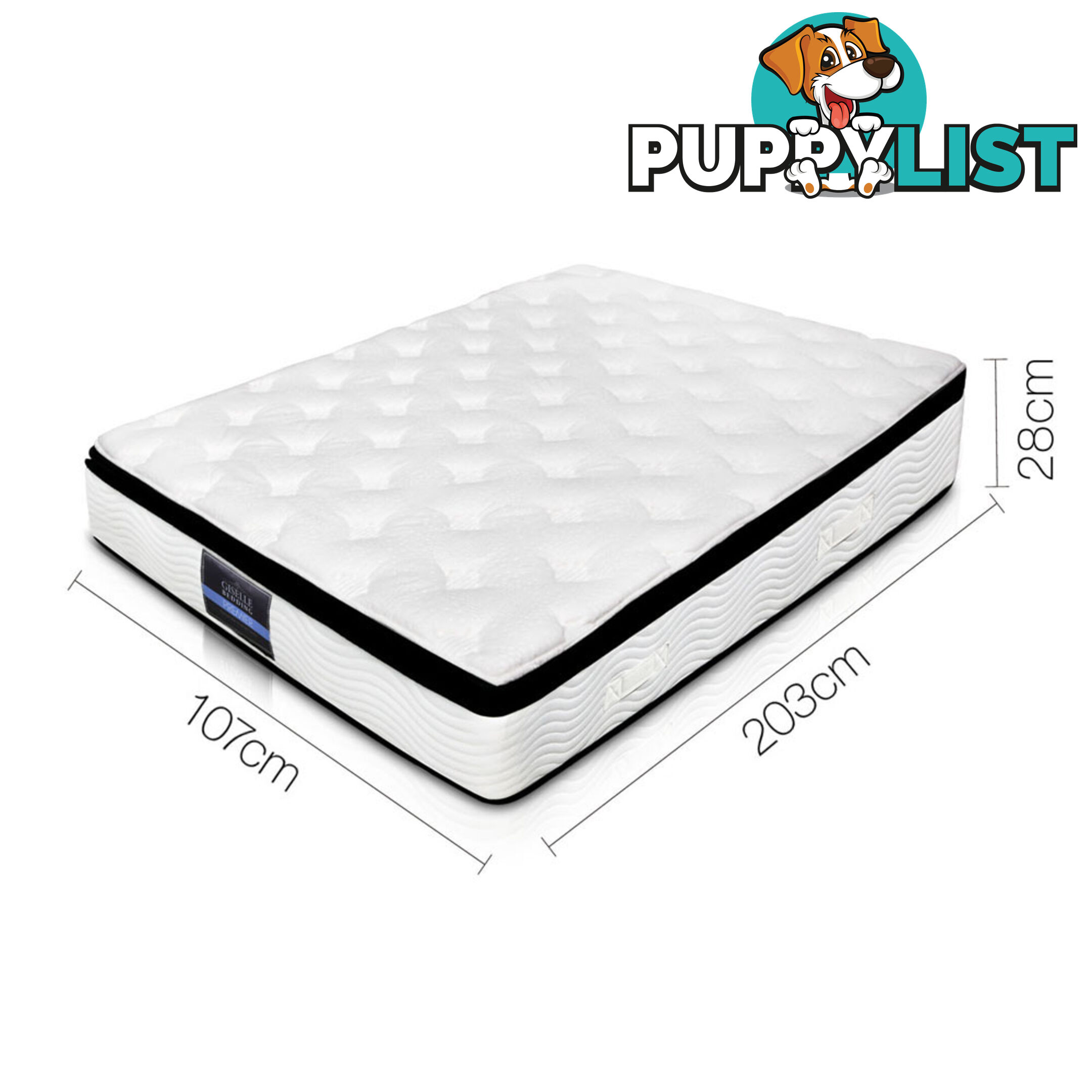 Latex Pillow Top Pocket Spring Mattress King Single