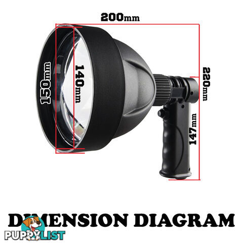 15W CREE LED Handheld Spot Light Rechargeable Spotlight Hunting Shooting T6 12V