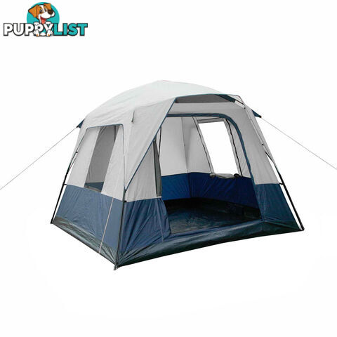 4 Person Family Camping Tent Navy Grey